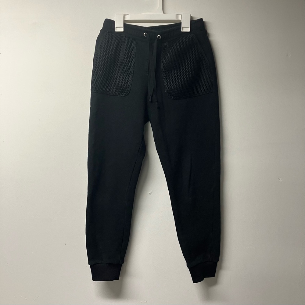 Rails Sweatpants Jogger Black Mesh Pocket Womens XS NWT $148 MSRP